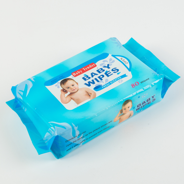 En gros de l'alcool jetable sans alcool 80pcs bébé tendre les lingettes humides