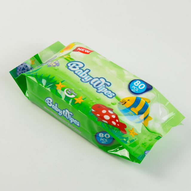 Best-vente biologique jetable 80pcs Linges humides sans alcool