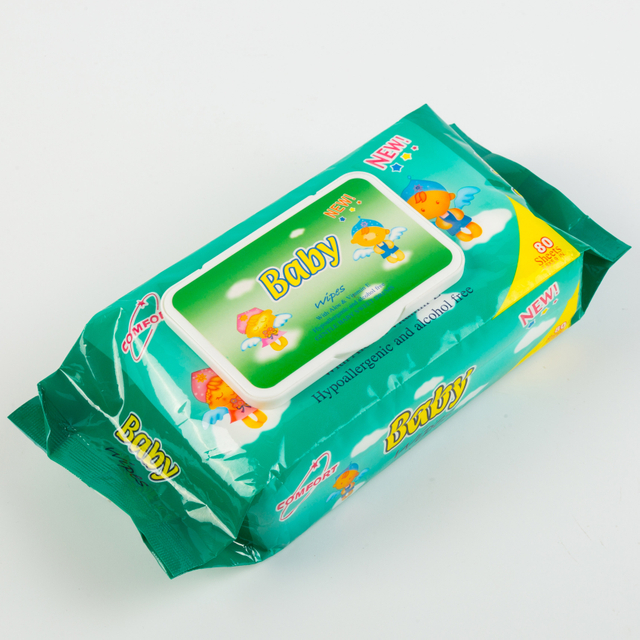 OEM Organic Cotton Soft Baby Wipes avec des échantillons gratuits parfumés 