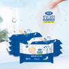 Jetable 10pcs chlore sans linable papier de toilette humide de papier linchette mouillée tissu