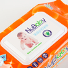 80pcs Organic Soft Natural No Ajout Sensitive Skin-Care Hand and Face Baby Wipes 