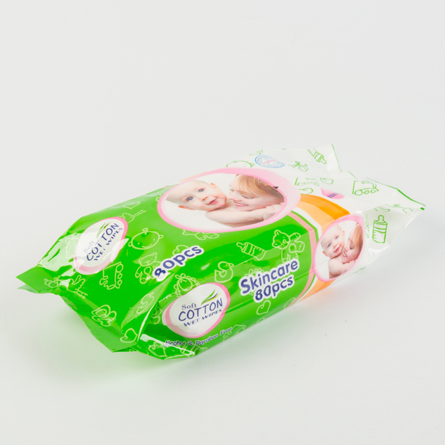 Bamboo biodégradable jetable Bamboo Natural Cotton Organic Baby Tissu non tissé, lingettes humides lavables