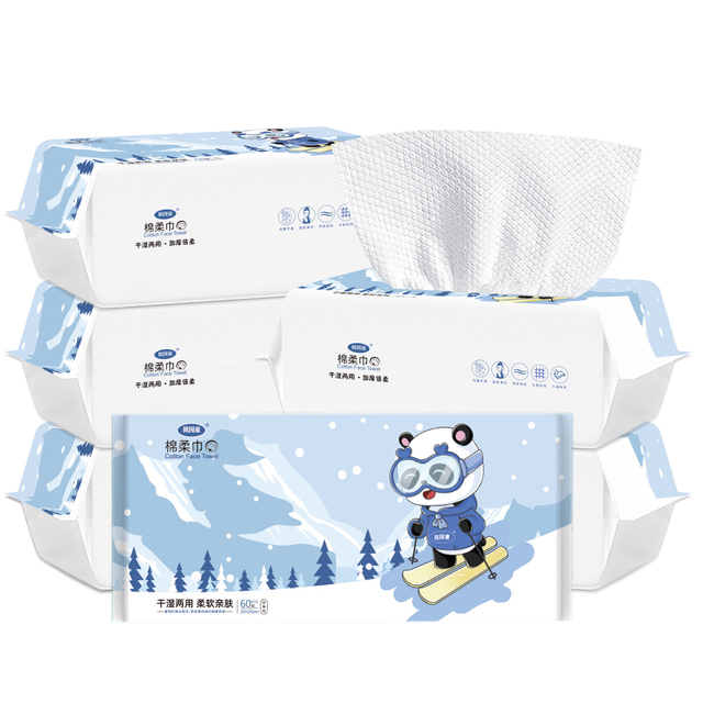 Serviette de coton non tissée biodégradable OEM / ODM de haute qualité
