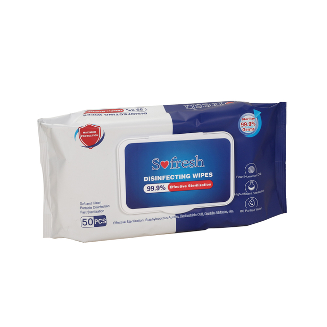 Désinfectant en gros tuer 99,99% Germs 50 pièces de nettoyage antibactérien