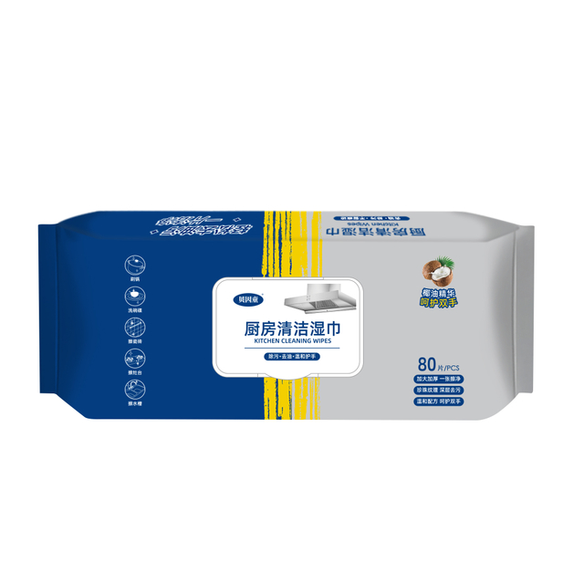 Néciel biodégradable Organic Nettoyage Hiche de restauration jetable Cuisine Nettoyage Witus Wipes